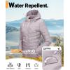 image33000ft Womens Hooded Packable Puffer Jacket Lightweight Warm Puffy Quilted Winter CoatPinkish Gray