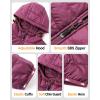 image33000ft Womens Hooded Packable Puffer Jacket Lightweight Warm Puffy Quilted Winter CoatPurplish Red