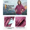 image33000ft Womens Hooded Packable Puffer Jacket Lightweight Warm Puffy Quilted Winter CoatPurplish Red