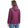 image33000ft Womens Hooded Packable Puffer Jacket Lightweight Warm Puffy Quilted Winter CoatPurplish Red