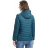 image33000ft Womens Hooded Packable Puffer Jacket Lightweight Warm Puffy Quilted Winter CoatTeal Blue