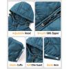 image33000ft Womens Hooded Packable Puffer Jacket Lightweight Warm Puffy Quilted Winter CoatTeal Blue