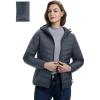 image33000ft Womens Hooded Packable Puffer Jacket Lightweight Warm Puffy Quilted Winter CoatGrey