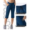 image33000ft Womens Capri Golf Pants Casual Quick Dry UPF 50 Lightweight Stretch Cargo Hiking Pants with PocketsDark Bluenew