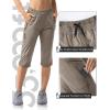 image33000ft Womens Capri Golf Pants Casual Quick Dry UPF 50 Lightweight Stretch Cargo Hiking Pants with PocketsKhakinew