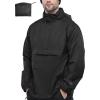 image33000ft Mens Pullover Rain Jacket Waterproof with Hood Lightweight Packable Raincoat Windbreaker for Golf TravelBlack