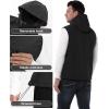 image33000ft Mens Lightweight Softshell Vest Hooded Outerwear Zip Up Fleece Lined Windproof Sleeveless Jacket for Golf RunningBlack