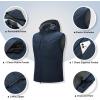 image33000ft Mens Lightweight Softshell Vest Hooded Outerwear Zip Up Fleece Lined Windproof Sleeveless Jacket for Golf RunningBlue Heather