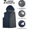 image33000ft Mens Lightweight Softshell Vest Hooded Outerwear Zip Up Fleece Lined Windproof Sleeveless Jacket for Golf RunningBlue Heather