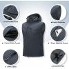 image33000ft Mens Lightweight Softshell Vest Hooded Outerwear Zip Up Fleece Lined Windproof Sleeveless Jacket for Golf RunningDark Grey