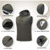 image33000ft Mens Lightweight Softshell Vest Hooded Outerwear Zip Up Fleece Lined Windproof Sleeveless Jacket for Golf RunningOlive Green