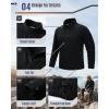 image33000ft Mens Full Zip Fleece Jacket Lightweight Warm Soft Polar Fleece Winter Jacket with Pockets for Casual Hiking OutdoorBlack