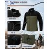 image33000ft Mens Full Zip Fleece Jacket Lightweight Warm Soft Polar Fleece Winter Jacket with Pockets for Casual Hiking OutdoorBlackGreen
