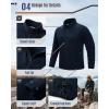 image33000ft Mens Full Zip Fleece Jacket Lightweight Warm Soft Polar Fleece Winter Jacket with Pockets for Casual Hiking OutdoorBlue