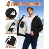 image33000ft Mens Hooded Winter Puffer Jacket Sherpa Fleece Lined Lightweight Warm Quilted Insulated Puffy CoatBlack