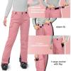 image33000ft Womens Insulated Snow Pants Waterproof Snowboard Ski Pants with Boot GaitersLight Pink