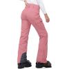 image33000ft Womens Insulated Snow Pants Waterproof Snowboard Ski Pants with Boot GaitersLight Pink
