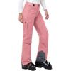 image33000ft Womens Insulated Snow Pants Waterproof Snowboard Ski Pants with Boot GaitersLight Pink