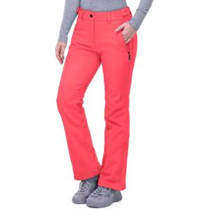 image33000ft Womens Softshell Snow Pants Waterproof Warm Ski Pants Insulated Ripstop Snowboard Winter PantsCoral Red