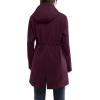 image33000ft Womens Softshell Long Jacket with Hood Fleece Lined Windproof Warm up Waterproof WindbreakerBurgundy