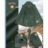 image33000ft Womens Waterproof Long Rain Coats with MeshLind Breathable Rain Jacket with Hood Trench Coats WindbreakerDark Green