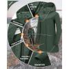 image33000ft Womens Waterproof Long Rain Coats with MeshLind Breathable Rain Jacket with Hood Trench Coats WindbreakerDark Green