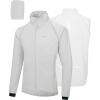 image33000ft Mens Cycling Jacket Long Sleeve Waterproof Running Bike Vest Outerwear Reflective Windproof Sleeveless JacketCool Gray