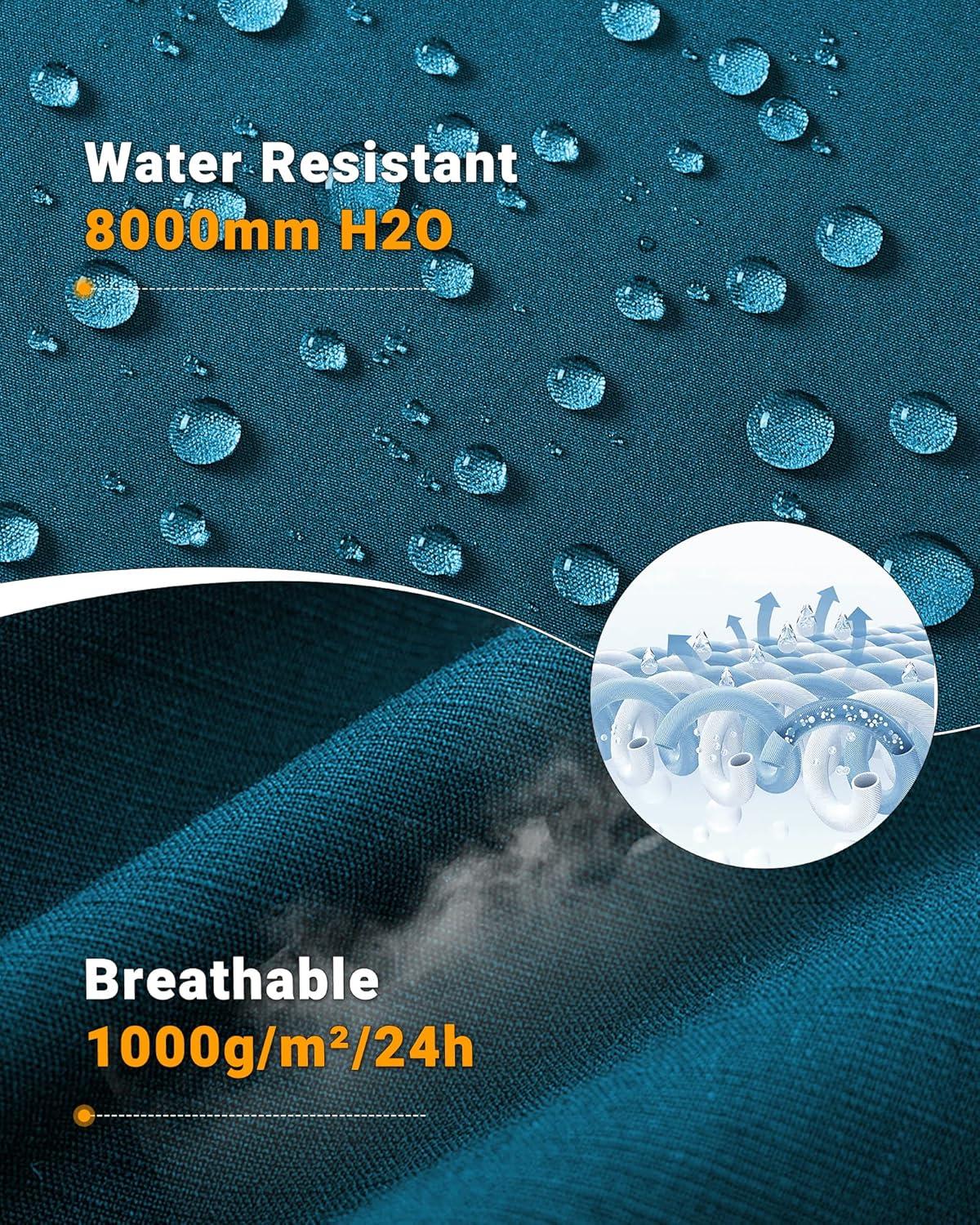 image33000ft Womens Waterproof Hiking Pants FleeceLined Snow Pants Windproof Warm Ski Pants for SnowboardingAlkaline Blue