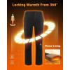 image33000ft Womens Waterproof Hiking Pants FleeceLined Snow Pants Windproof Warm Ski Pants for SnowboardingBlack