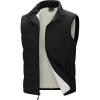 image33000ft Mens Winter Puffer Vest Outerwear Fleece Lined Warm Casual Outdoor Insulated Quilted Sleeveless JacketBlack