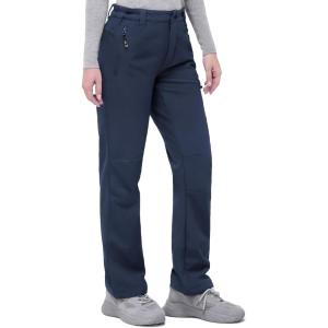 image33000ft Womens Waterproof Hiking Pants FleeceLined Snow Pants Windproof Warm Ski Pants for SnowboardingBlue