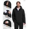 image33000ft Mens Warm Winter Jacket Hooded Lightweight Puffer Jacket Water Resistant Windproof Insulated CoatsBlack