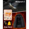 image33000ft Mens Warm Winter Jacket Hooded Lightweight Puffer Jacket Water Resistant Windproof Insulated CoatsBlack