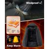 image33000ft Mens Warm Winter Jacket Hooded Lightweight Puffer Jacket Water Resistant Windproof Insulated CoatsGrey