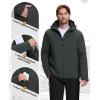 image33000ft Mens Warm Winter Jacket Hooded Lightweight Puffer Jacket Water Resistant Windproof Insulated CoatsGrey