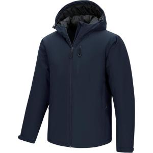 image33000ft Mens Warm Winter Jacket Hooded Lightweight Puffer Jacket Water Resistant Windproof Insulated CoatsBlue
