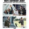 image33000ft Mens Lightweight Jackets Full Zip Up Windbreaker Laydown Collar Light Coat Stylish Casual Golf Jacket with PocketsBlue