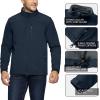 image33000ft Mens Lightweight Softshell Jacket Warm Fleece Lined Windbreaker Waterproof Soft Shell for Outdoor HikingDark Blue
