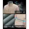 image33000ft Mens Lightweight Softshell Jacket Warm Fleece Lined Windbreaker Waterproof Soft Shell for Outdoor HikingLight Khaki