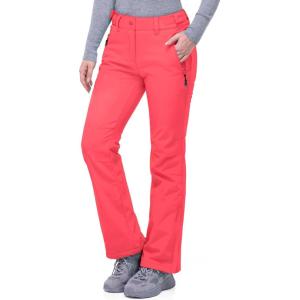 image33000ft Womens Softshell Snow Pants Waterproof Warm Ski Pants Insulated Ripstop Snowboard Winter PantsCoral Red