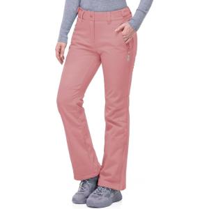 image33000ft Womens Softshell Snow Pants Waterproof Warm Ski Pants Insulated Ripstop Snowboard Winter PantsLight Pink