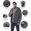 image:image33000ft Mens Waterproof 3in1 Ski Jacket Warm Mountain Windbreaker Snow Rain Jackets Winter Coat with Puffer JacketDark GreyGrey