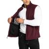 image:image33000ft Mens Fleece Vest Lightweight Warm Zip Up Polar Vests Outerwear with Zipper Pockets Sleeveless Jacket for WinterMaroon