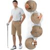 image:image33000ft Mens Golf Shorts Dry Fit Lightweight Quick Dry Golf Stretch Shorts with Pockets 11 Inseam for Travel CasualKhaki