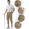 image:image33000ft Mens Golf Shorts Dry Fit Lightweight Quick Dry Golf Stretch Shorts with Pockets 11 Inseam for Travel CasualLight Khaki