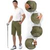 image:image33000ft Mens Golf Shorts Dry Fit Lightweight Quick Dry Golf Stretch Shorts with Pockets 11 Inseam for Travel CasualOlive