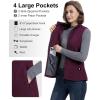 image:image33000ft Womens Fleece Vest Lightweight Warm Polar Soft Vests Outerwear with Zip Up Pockets Sleeveless Jacket for WinterBurgundy
