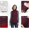 image:image33000ft Womens Fleece Vest Lightweight Warm Polar Soft Vests Outerwear with Zip Up Pockets Sleeveless Jacket for WinterDark Red