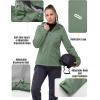 image:image33000ft Womens Softshell Jacket with Hood Waterproof Lightweight Windbreaker Windproof Rain Shell Jacket for Outdoor HikingGreen