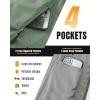 image:image33000ft Womens Softshell Jacket with Hood Waterproof Lightweight Windbreaker Windproof Rain Shell Jacket for Outdoor HikingGreen